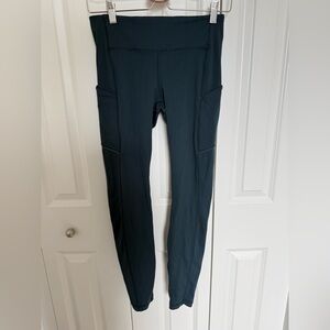 Lululemon Speed Up Tight Warp Tech Fleece 28" Submarine Teal Green Size 6